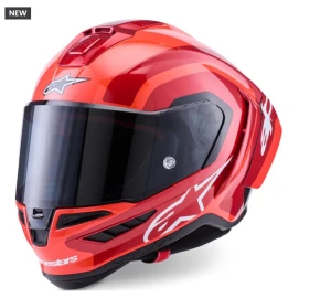 BRAND NEW ARRIVAL Alpinestars Supertech R10 Arius Double Red Helmet