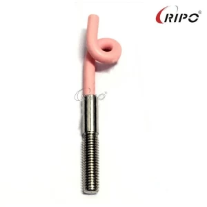 Manufacturer price wholesale pink ceramic guide wire hook pigtail O-shaped porcelain ring