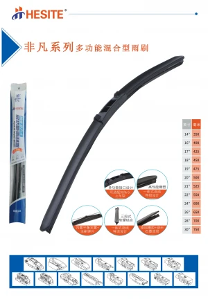 hight quality soft wiper blade for car with removeable adapter