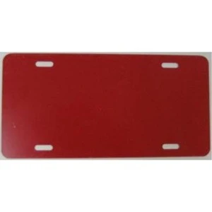 0.040 Red Aluminum Blank License Plate-Quantity Discounts Given