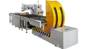 Steel coil wrapping machine