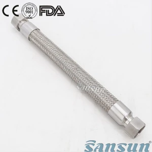 Sanitary Stainless Steel Flexible Braided Thread Metal Hose Pipe