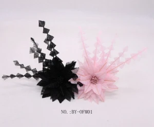 ostrich feather flower mount