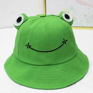 Fashion Frog Bucket Hat for Women Summer Beach Fishing Cap Sunscreen Female Sunhat
