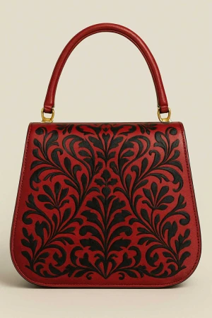 Vintage Embossed Floral Handbag