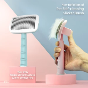 Dobola Open Knot Hair Self Cleaning Dog Grooming Slicker Brush