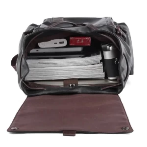 Waterproof School Bag Fashionable Original Design Unisex Leather Backpack