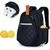Professional Quilted Pickelball Backpack with Separate Shoe Compartment Waterproof Pickleball Racket Bag Large Sports
