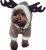 Import Cute cartoon pet reindeer cosplay Halloween Christmas elk costume puppy hoodie coat from China