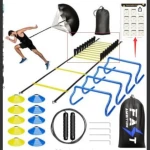 Agility ladder set step training rope ladder jump grid ladder sign dish resistance parachute jump rope ground nail foot