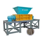Heavy industrial waste metal cable tree root aluminum wheel hub wood carving board double axis shredder