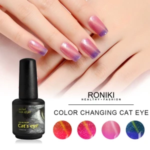 RONIKI Color Changing Cat Eye Gel,Colorful Cat Eye Gel﻿