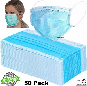 Disposable Face Mask Surgical Medical Dust Masks 2 Ply 20-50-100 Pcs Fast Ship