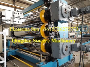 PE/HDPE/PP/ABS/PMMA thick board/plate/sheet extrusion line extruding manufacturing engriving machinery