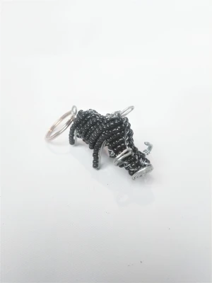 Wire Beaded Warthog Key ring