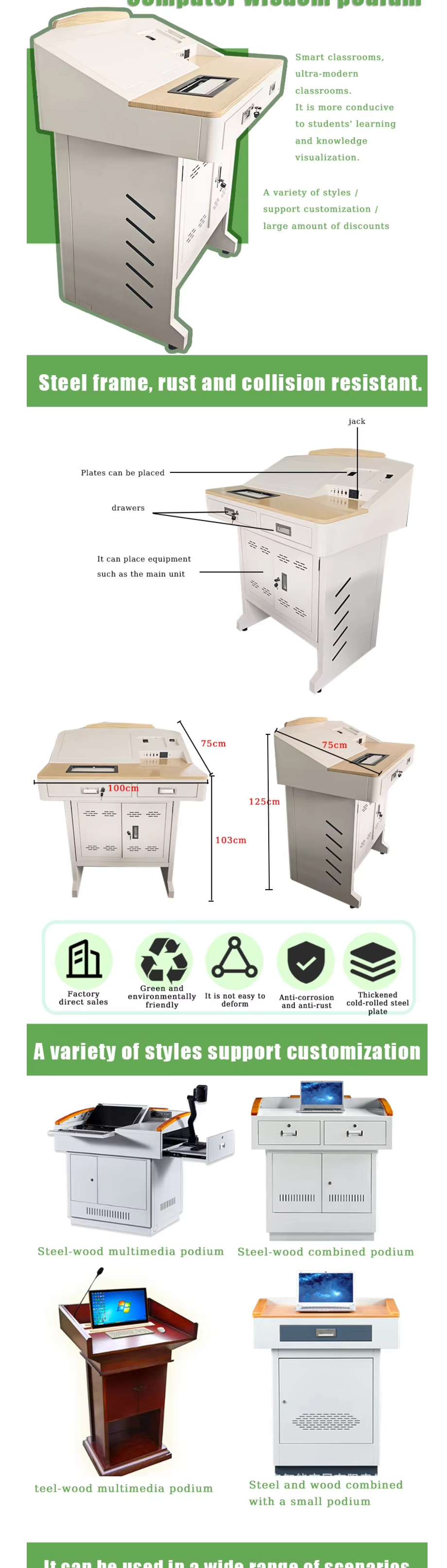 Buy Smart Podium Digital Lectern Digital Podium Lectern For Conference ...