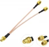 1 SMA-Female To 2 SMA-Male Connector Y Type RF Coaxial Pigtail Cable