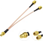 1 SMA-Female To 2 SMA-Male Connector Y Type RF Coaxial Pigtail Cable
