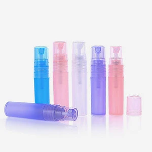 10 ml matte frosted pink blue white pen shape plastic perfume spray bottle travelling mist sample bottle