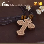 10 Years Experience elegant wood cross pendant