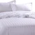 Import 100% cotton 200T 300T 400T 500T 600T plain or stripe white color hotel bed linen from China
