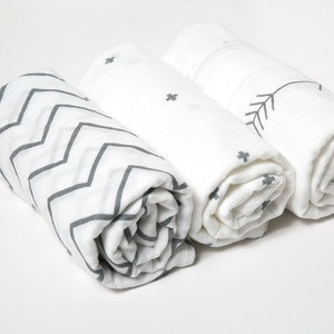 100% Organic Cotton Muslin Wrap swaddle Blanket 47x47" Baby Muslin Swaddle
