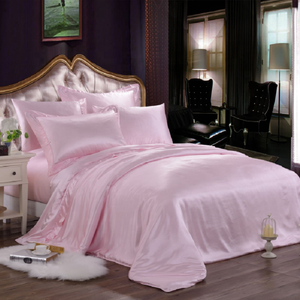 100% Pure 19mm Silk Luxury  Bedding Set for Wedding Hotel Gift Custom, Full Size
