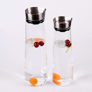 1000ml clear glass  water jug with filter