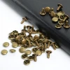 1000pcs/bag 8mm Leather Crafts Antique Brass Double Cap Sewing Rivet Punk Bag Belt Bracelet Apparel Garment Sewing Rivet