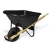 Import 100L wooden handle easy to assemble big poly tray wheelbarrow from China