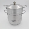 10pcs Steamer Pot Set Double Bottom Steamer Marble Coating Couscous Pot Set with Glass Lid Cookware Set