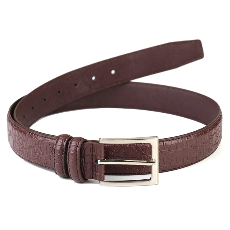 12 New Designs Men Leather Belts Luxury Cow Hide Pin Buckle Belt Genuine Leather Belt for Men