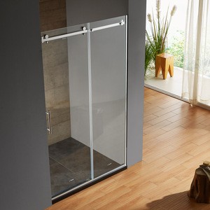 1200X2000mm Alcove Roller Sliding Bath Shower Door In Chrome