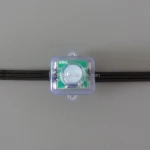 12v 100count WS2811 Square Node 18awg Black Pigtail smart RGB pixel led string IP68
