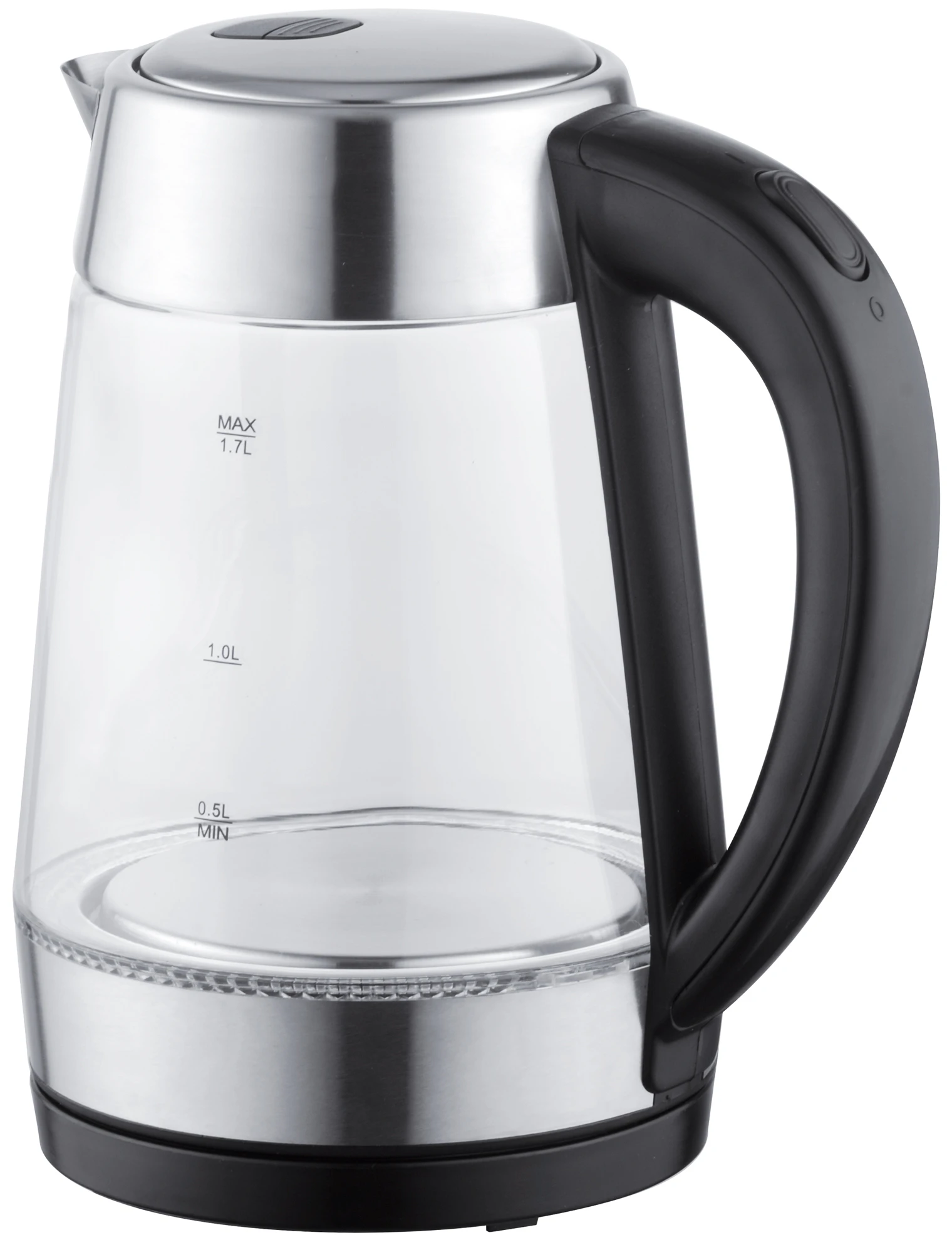 1.7L Capacity 2200W high power fast boilingfull stainless steel  healty Glass Electric Water Kettle
