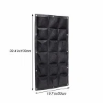 18 Pockets Vertical Hanging Planting Plant Pockets Pot Bags Garden Wall Planter