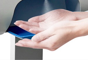 2 in 1 Advertising screen with hand sanitizer dispenser, indoor advertising screen foam gel spray acohol dispenser