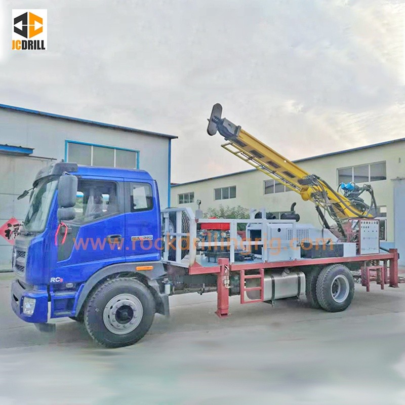 200m depth hydraulic truck mounted water bore well drilling rig machine