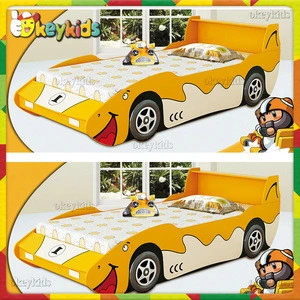 2016 wholesale cheap wooden race car beds for boys, best design wooden race car beds for boys W08A051