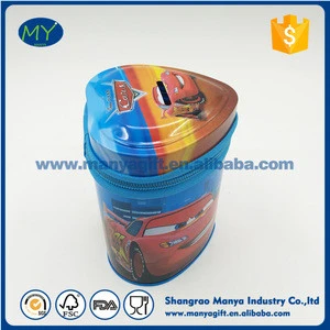 2017 most popular tin money box with lock and key