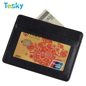 2018 Custom Cheap Gift PU leather credit RFID card holder