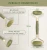 Import 2019 Hot Sale Natural jade stone Green Ridged Jade Roller with Gua Sha Set for Facial Massage from China