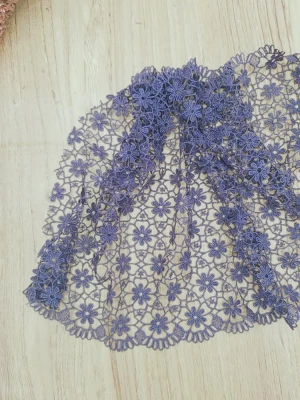 2020 Fashion Crochet lace fabric galloon lace water soluble polyester solid embroidery lace