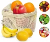 2020 HOT sale Foldable Reusable organic Cotton Mesh Net Vegetable Fruit Shopping Produce Bags