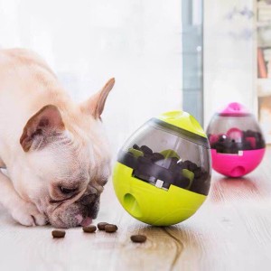 2020 Luxury food grade no spill Treat Ball Dog Food Chew Toy Dispensing Feeder tumbler pet Automatic pet toy slow feed dog bowl