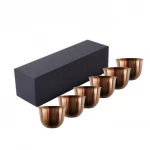 2020 Stainless Steel Arabic Cawa Coffee Tea Cups Turkish Cups Gift Set of 6