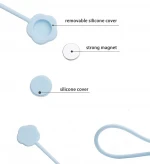 2021 Hot selling amazon product 6 Pack Portable Reusable Silicone Cable Winder Mini Magnetic Cable Organizer For Headphones/Date Cable/Home/Office