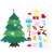 Import 2021 Kids DIY Wall Hanging tree Xmas Gifts Children Friendly Christmas Home Decorations felt christmas ornament from China