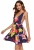 Import 2021  Summer New Fashion Personality Printing Deep V-neck Sleeveless Skirt Sexy A-type Beach Women Dress from China