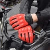 2022 Retro Real Leather Motorcycle Riding Gloves Touch Screen Motorbike Racing Hand Gloves Anti-slip Bike Bicycle Off-road Glove